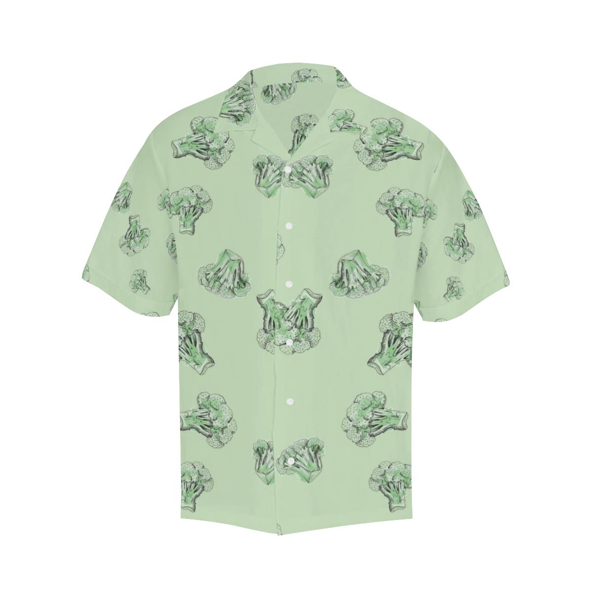 Broccoli Sketch Pattern Mens All Over Print Hawaiian Shirt