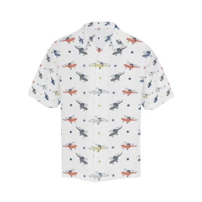 Cute Helicopter Star Pattern Mens All Over Print Hawaiian Shirt