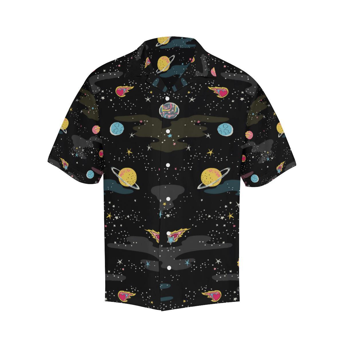 Space Pattern Mens All Over Print Hawaiian Shirt