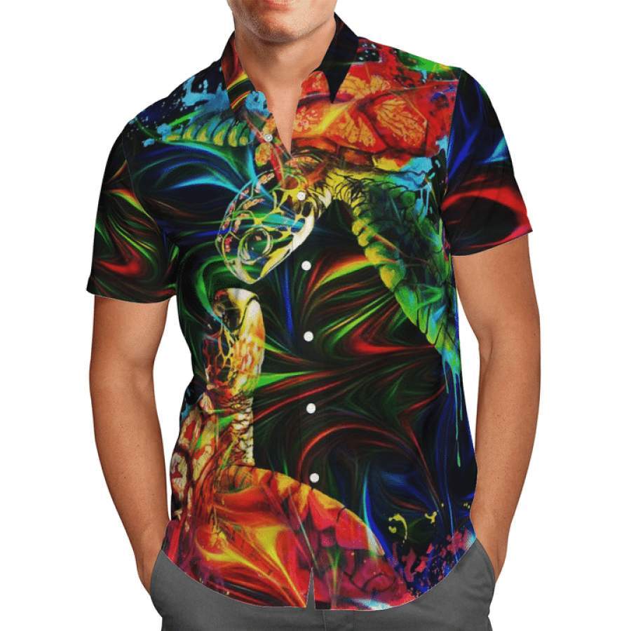 Turtle Full Color Hawaiian Aloha Shirt 