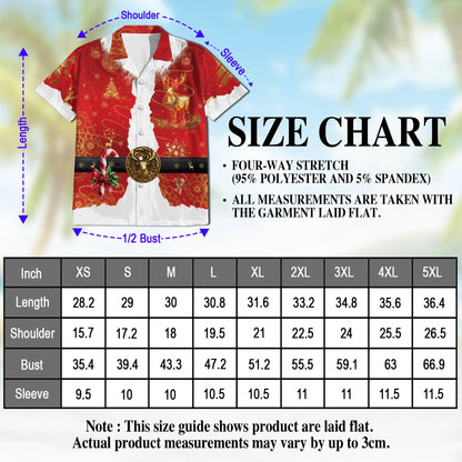 Santa Costume Christmas Print Matching Dog Owner Hawaiian Shirts, Funny Pet Aloha Shirt for Beach Vacation - Azhawaiian