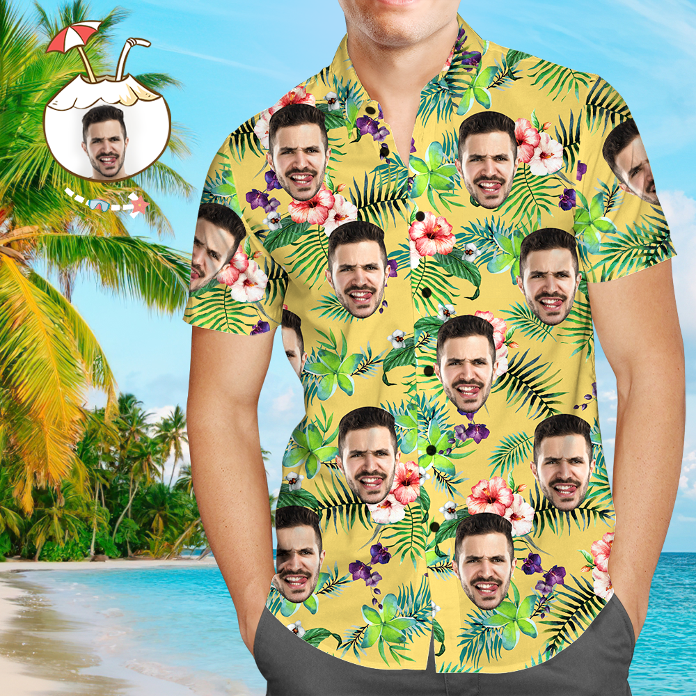 Custom Face Shirt Mens Hawaiian