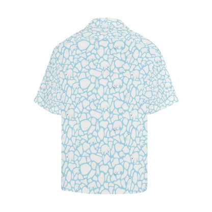 Polar Bear Ice Pattern Mens All Over Print Hawaiian Shirt