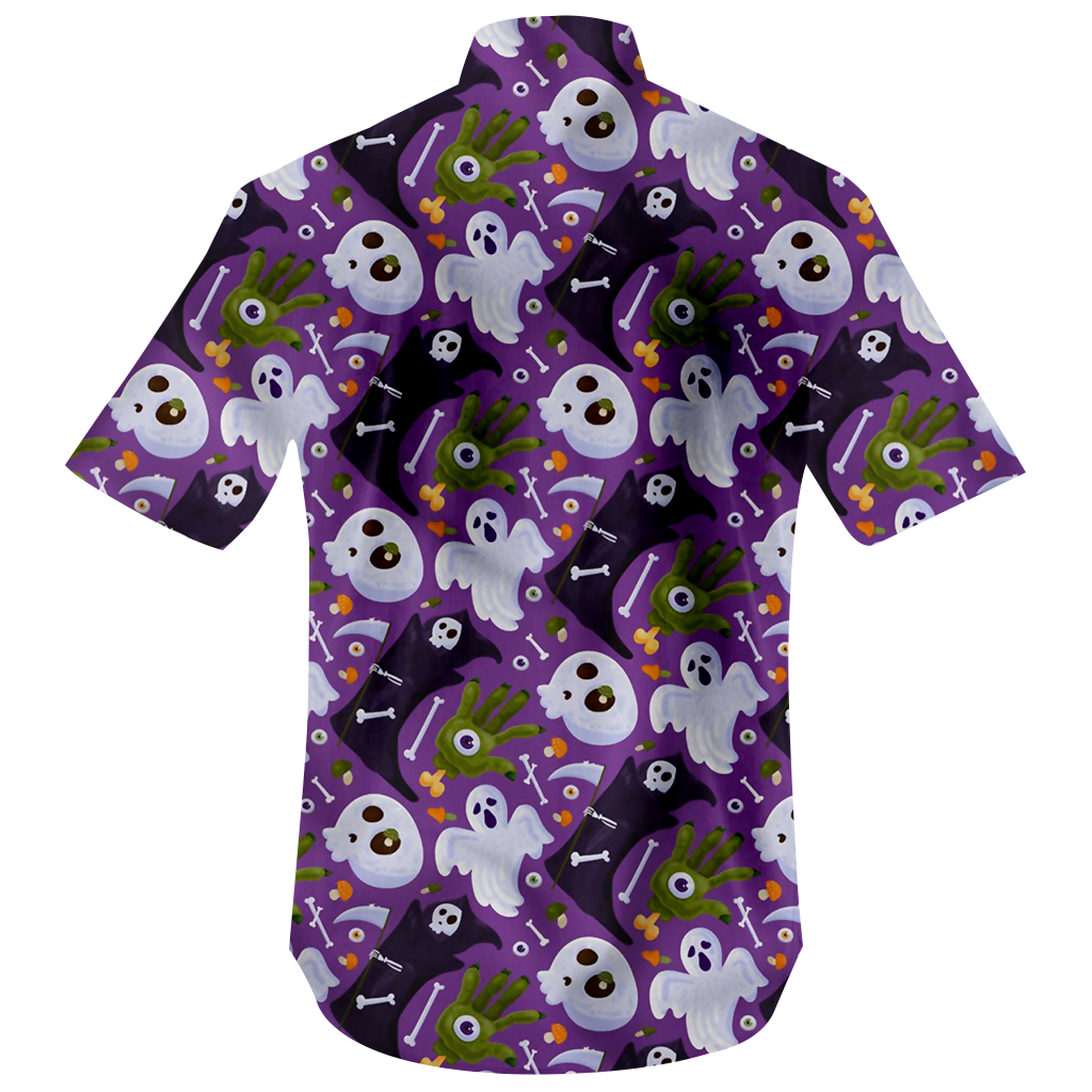 Skull And Ghost Halloween Hawaiian Shirt