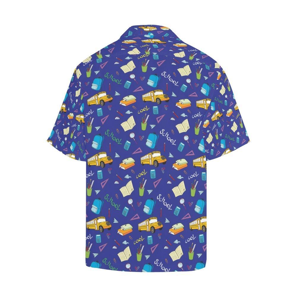 School Bus Print Design Hawaiian Shirt