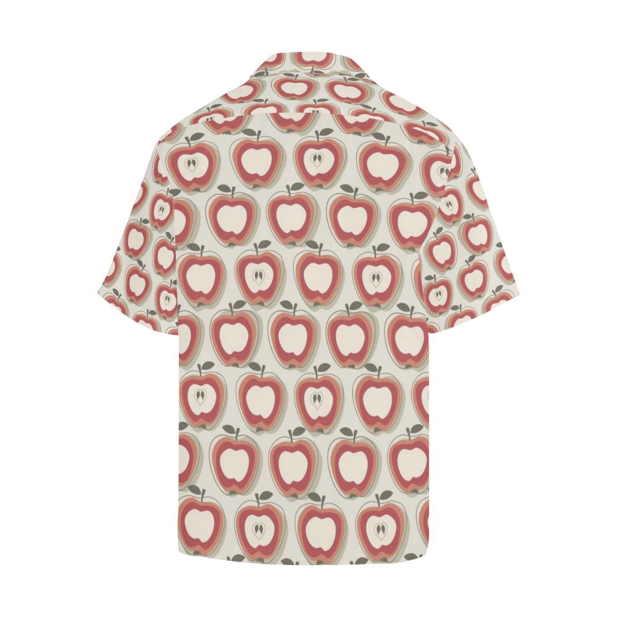 Red Apple Pattern Mens All Over Print Hawaiian Shirt