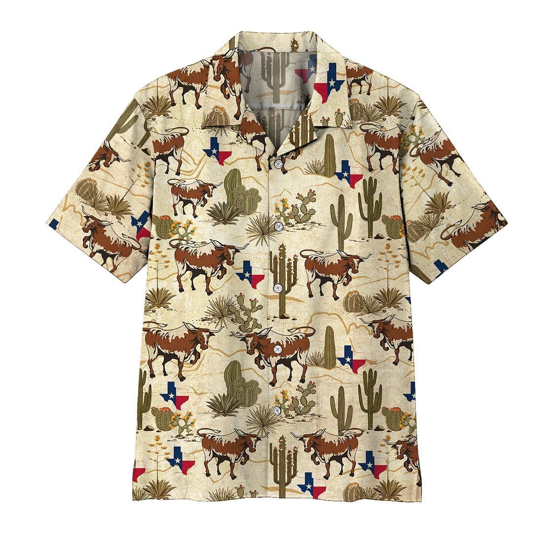  3D Longhorn Texas Hawaii Shirt