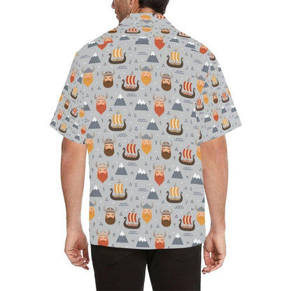 Vikings Print Design Hawaiian Shirt