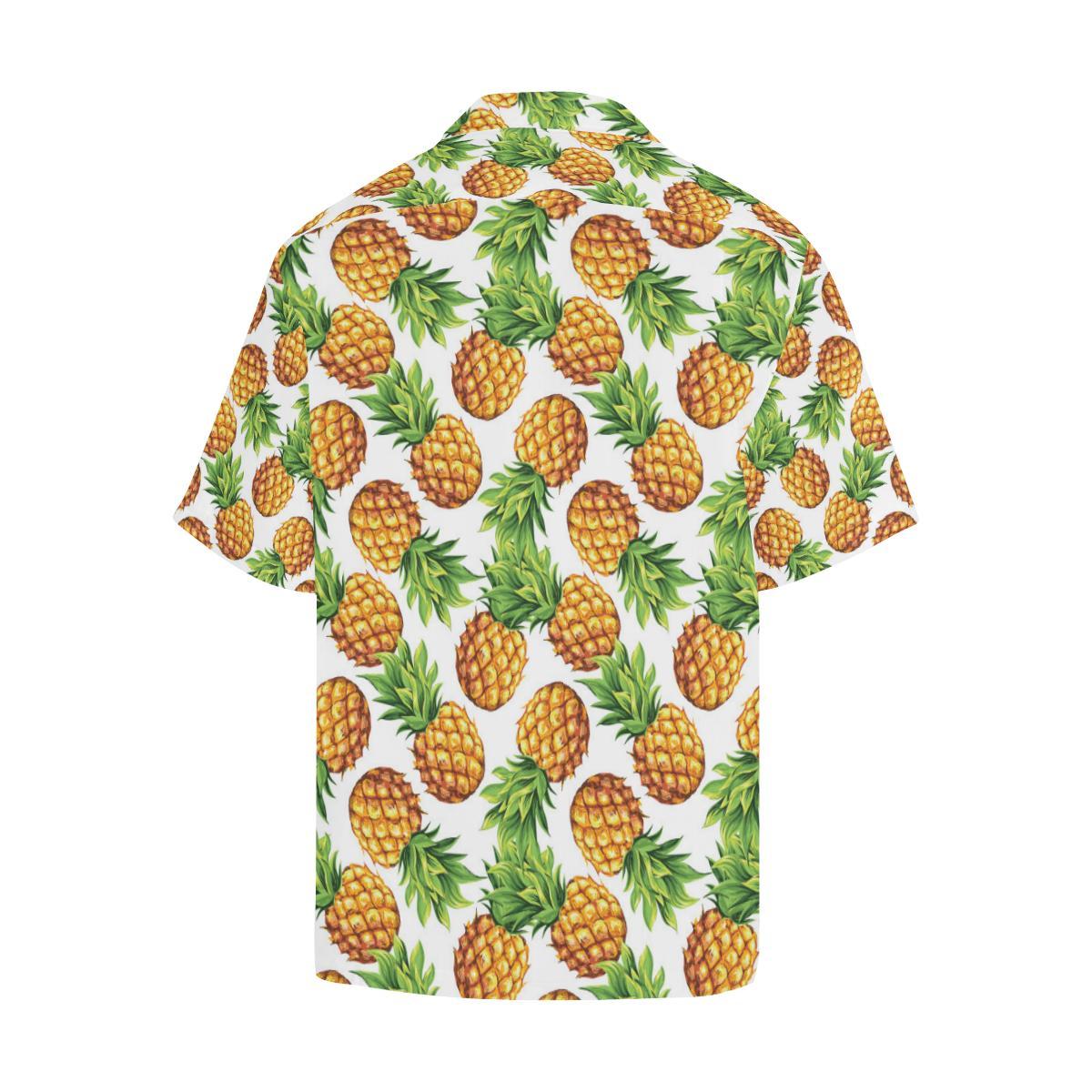Pineapples Design Pattern Mens All Over Print Hawaiian Shirt