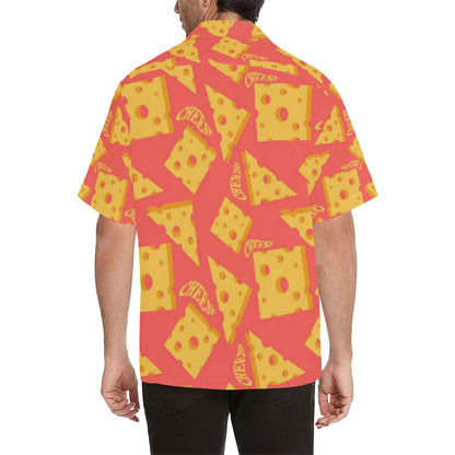 Sliced Cheese Pattern Mens All Over Print Hawaiian Shirt