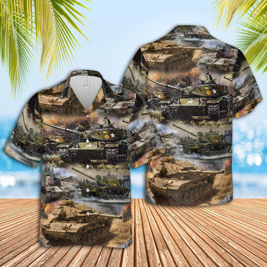 Amazing Us Army M60A1 Tank Unisex Hawaiian Shirts - Beach Shorts #250621H