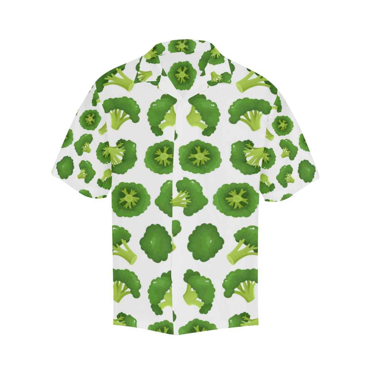 Cute Broccoli Pattern Mens All Over Print Hawaiian Shirt