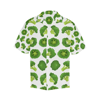 Cute Broccoli Pattern Mens All Over Print Hawaiian Shirt