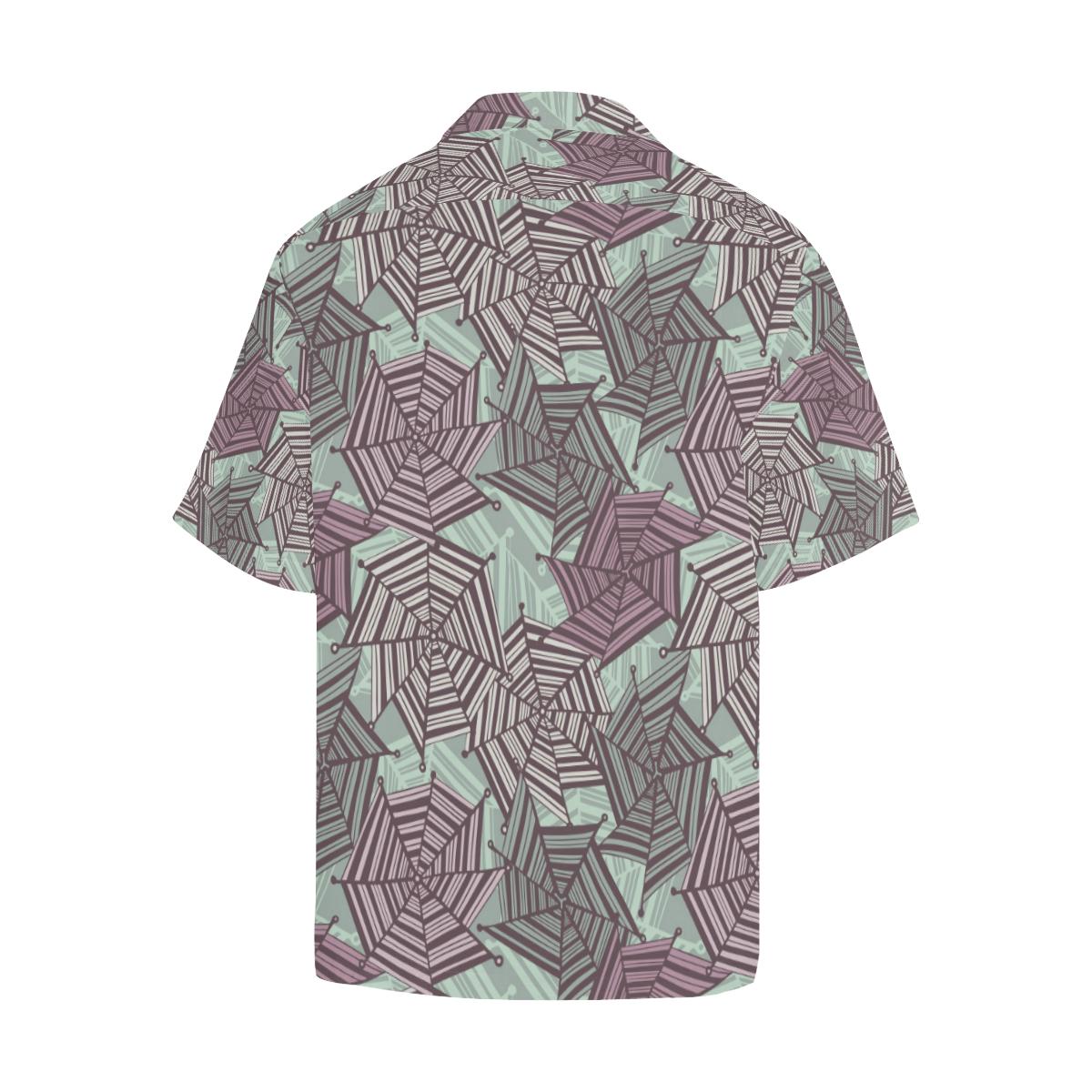 Spider Web Cobweb Design Color Pattern Mens All Over Print Hawaiian Shirt