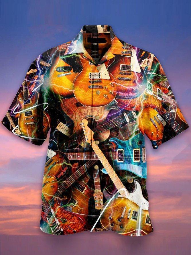 Guitar Vintage Hawaiian Shirt
