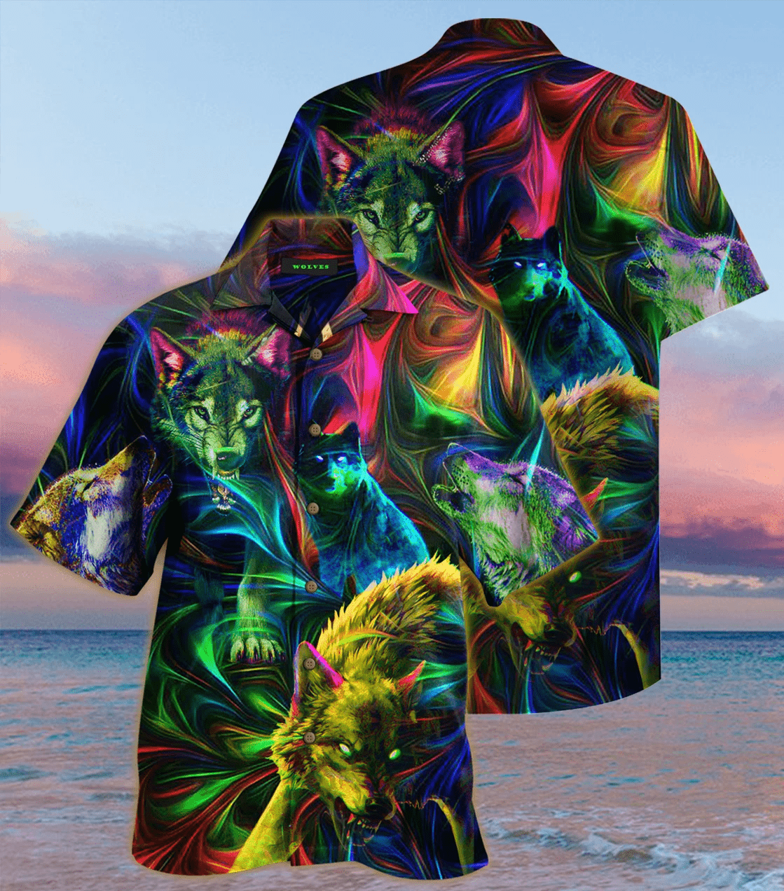 Hawaiian Aloha Shirts Amazing Wolves