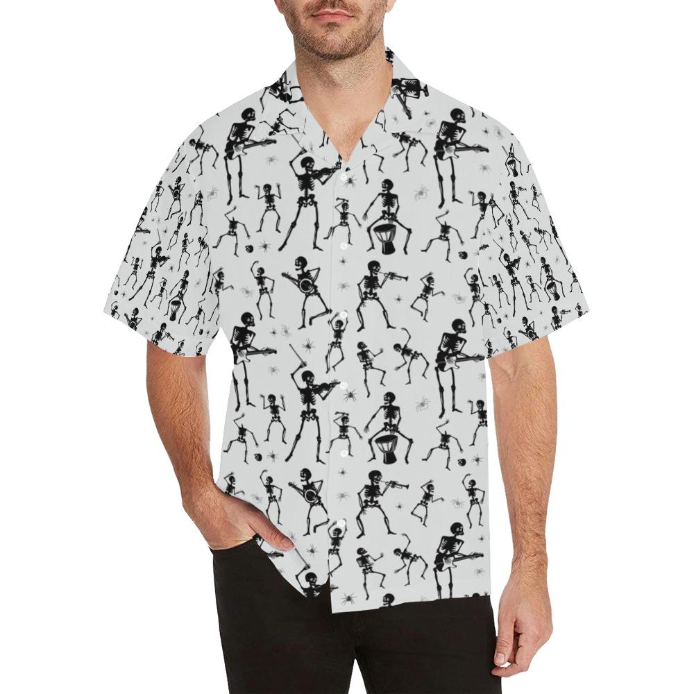 Skeleton Music Player Print Design Lks3 Hawaiian Shirt