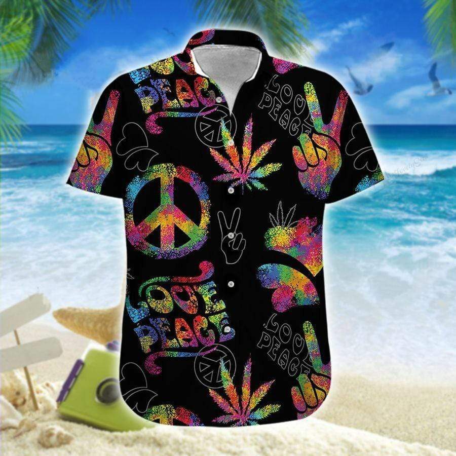 Hawaiian Aloha Shirts Hippie Weed