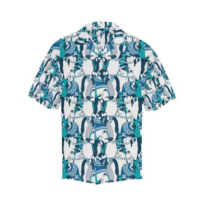 Penguin Pattern Mens All Over Print Hawaiian Shirt