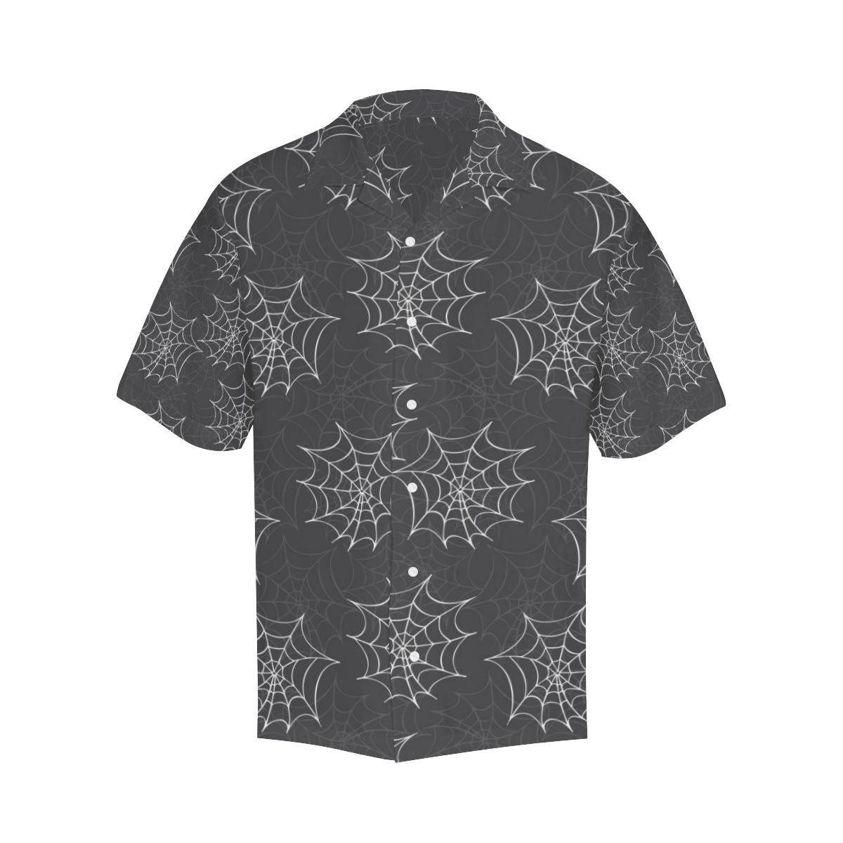 Cobweb Spider Web Pattern Mens All Over Print Hawaiian Shirt