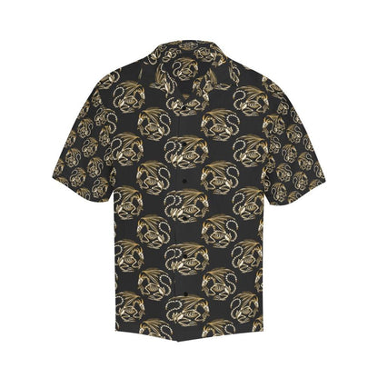 Skeleton Dragon Print Design Hawaiian Shirt