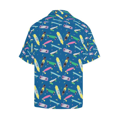 Skateboard Print Design Hawaiian Shirt