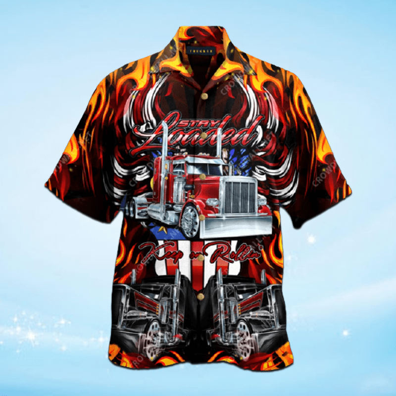 Keep On Rolling Truckers Hawaiian Unisex Aloha Shirts #H