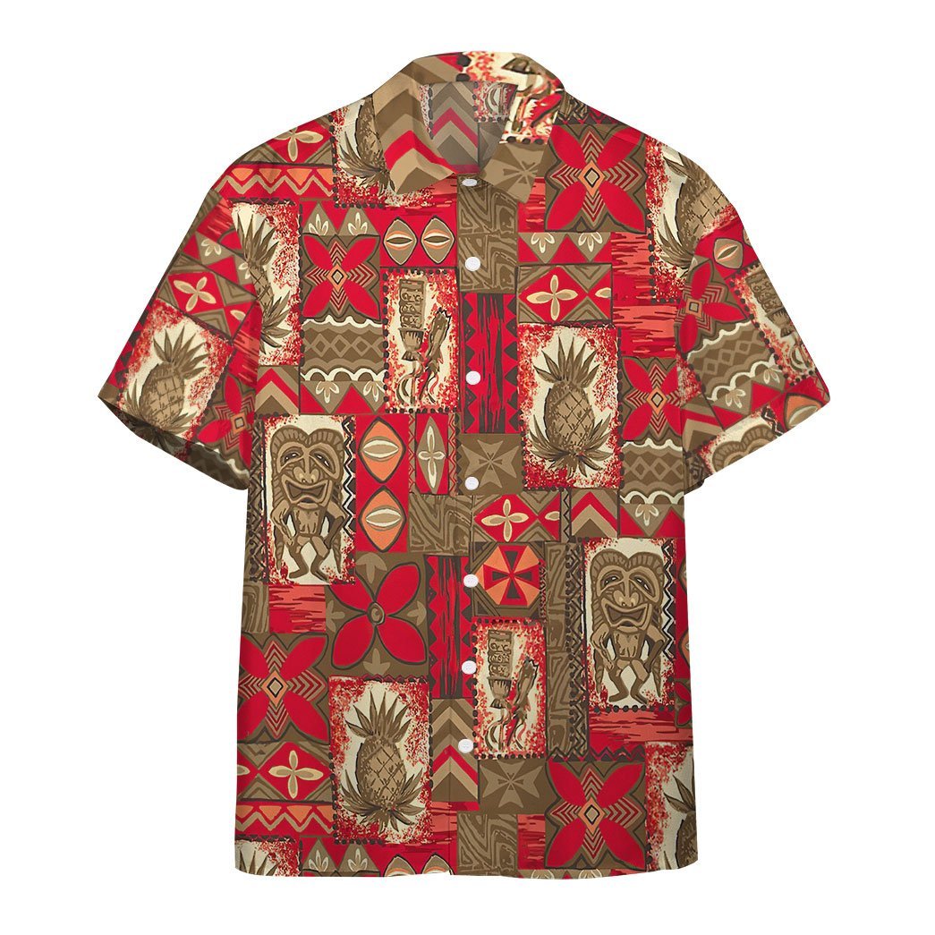  3D Tiki Tiki Hawaiian Vintage Custom Hawaii Shirt