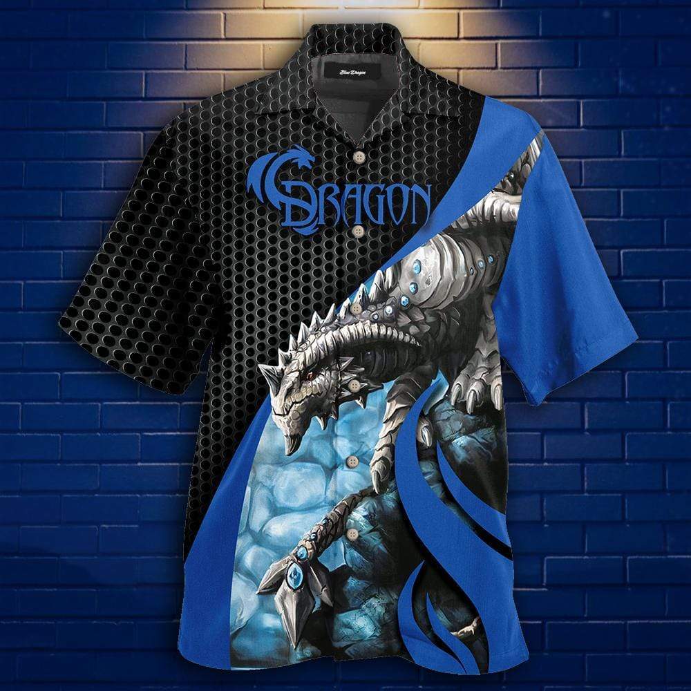 Dragon Snappy Blue Custom Hawaiian Unisex Shirts #DH