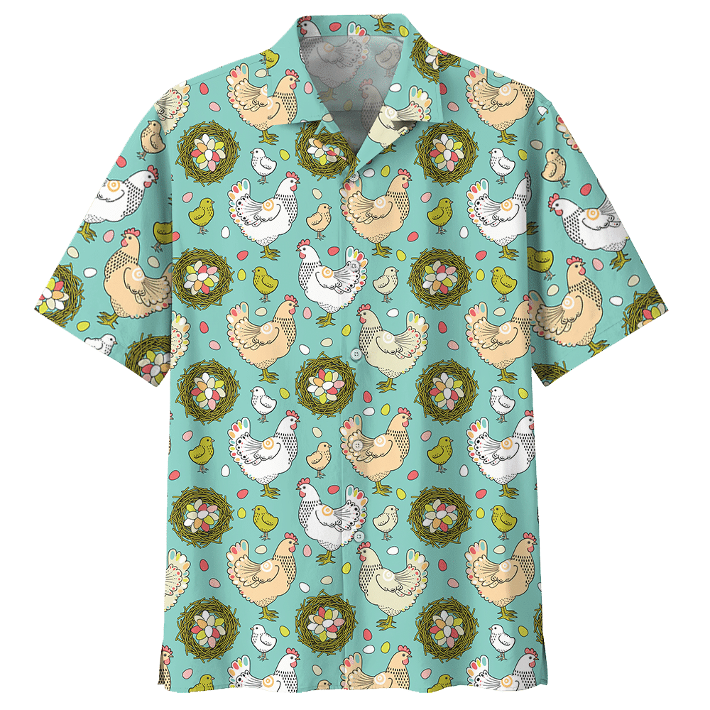 Chicken   Blue Unique Design Unisex Hawaiian Shirt For Men And Women Dhc17063720