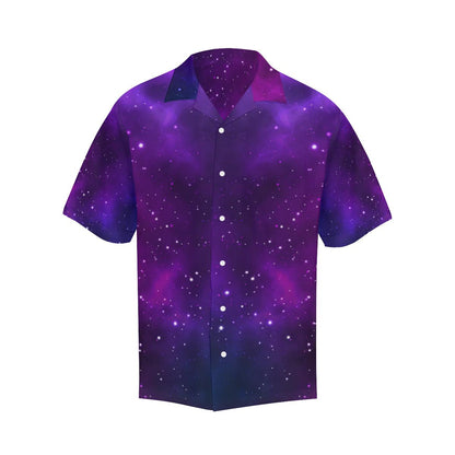 Pink Space Galaxy Pattern4 Mens All Over Print Hawaiian Shirt