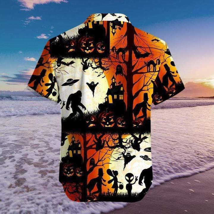 Ew People Bigfoot UFO Halloween Camping Hawaiian Shirt | For Men & Women | Adult | HW3157