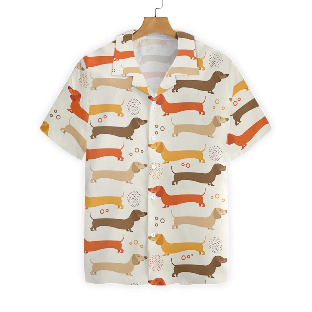 Cute Dachshund Pattern Unisex Hawaiian Shirt