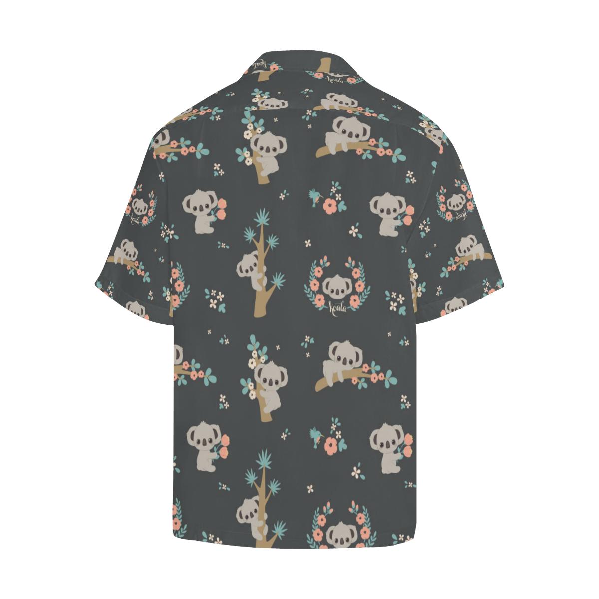 Cute Koala Pattern Mens All Over Print Hawaiian Shirt