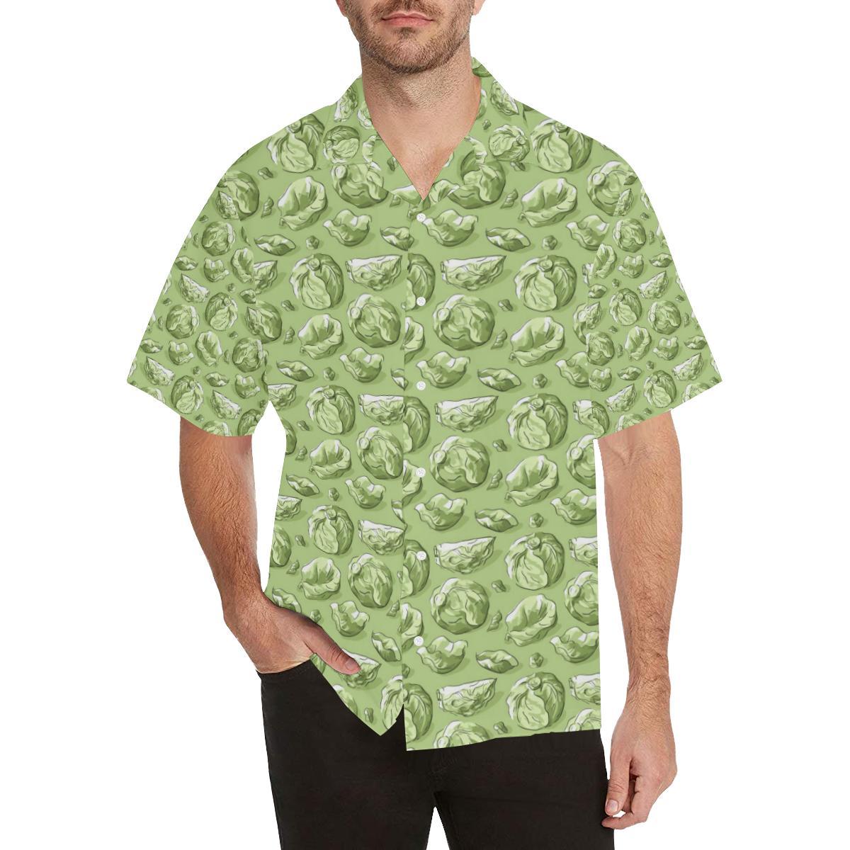 Brussels Sprouts Pattern Print Design Hawaiian Shirt