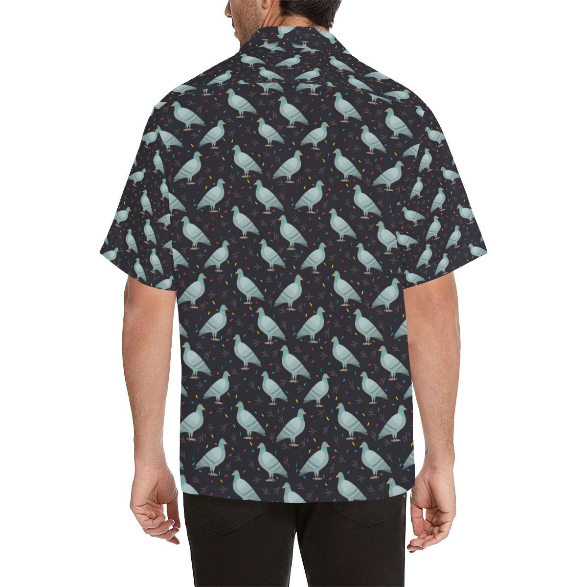 Pigeon Pattern Print Design 01 Mens All Over Hawaiian Shirt