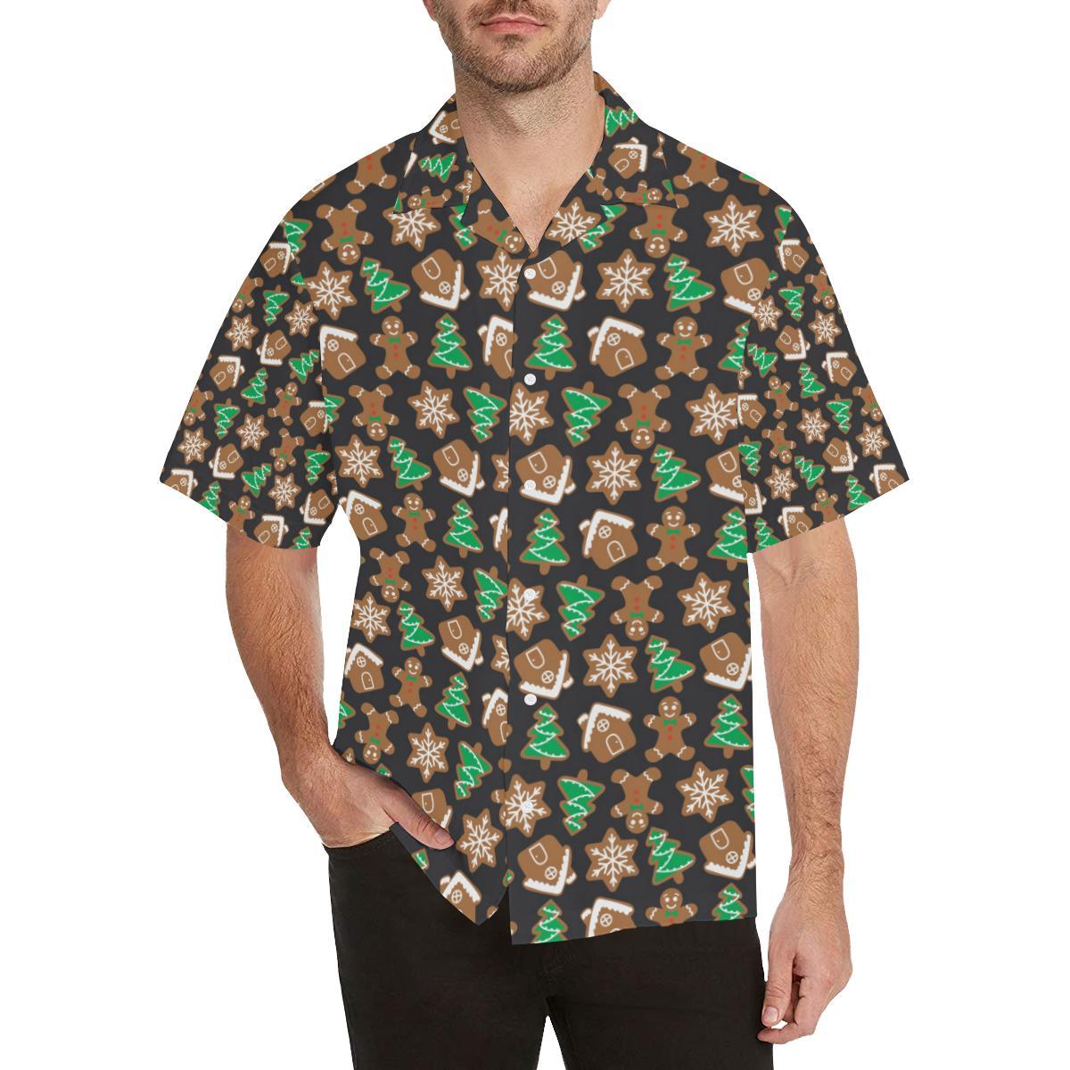 Gingerbread Pattern Print Design Hawaiian Shirt