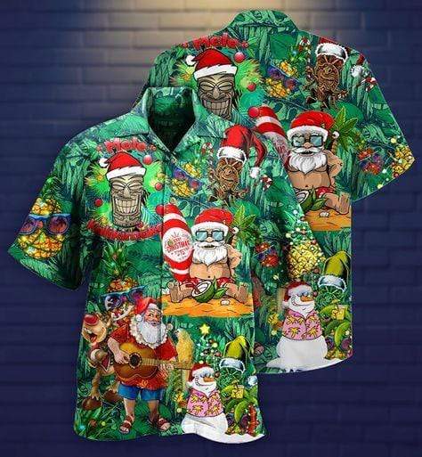 Hawaiian Aloha Shirts Tiki Tiki Love Christmas