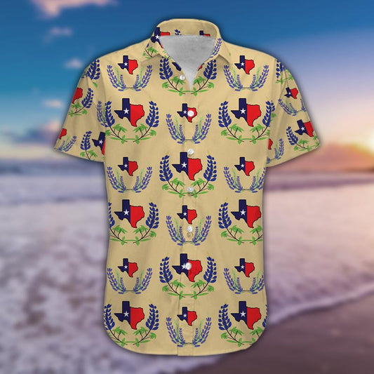 Amazing Texas Bluebonnet Hawaiian Aloha Shirts #140421H