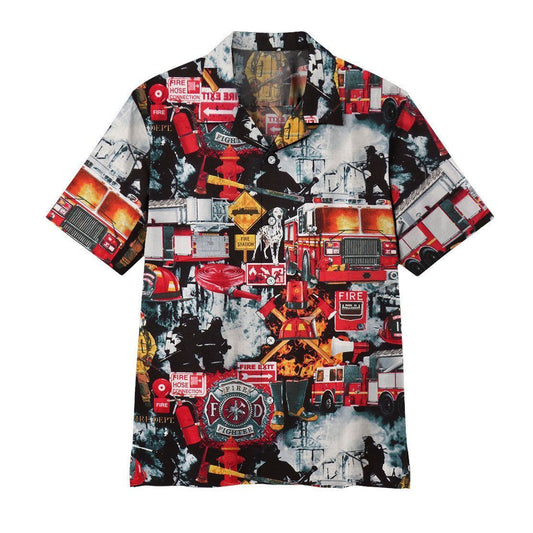  3D Firefighter Hawaii Shirt