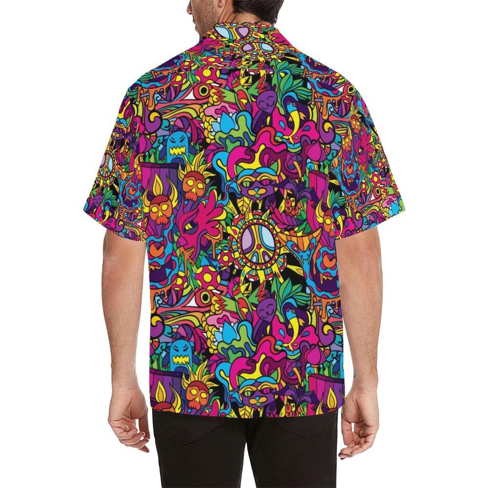 Trippy Print Design Hawaiian Shirt