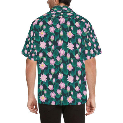 Water Lily Print Design Hawaiian Shirt