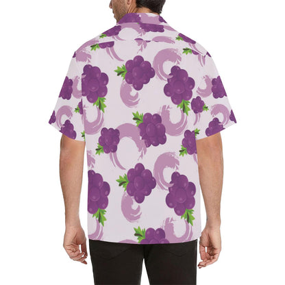 Cute Grape Pattern Mens All Over Print Hawaiian Shirt