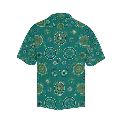 Sea Turtle Aboriginal Pattern Mens All Over Print Hawaiian Shirt