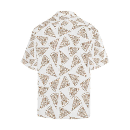Hand Drawn Pizza Pattern Mens All Over Print Hawaiian Shirt