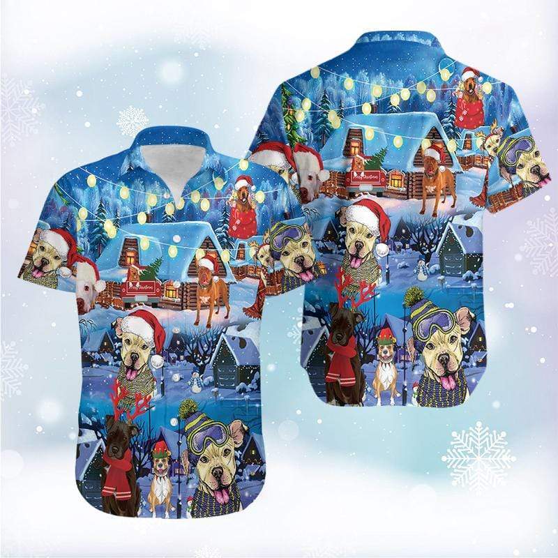 Funny Dog Merry Christmas Hawaiian Shirts 