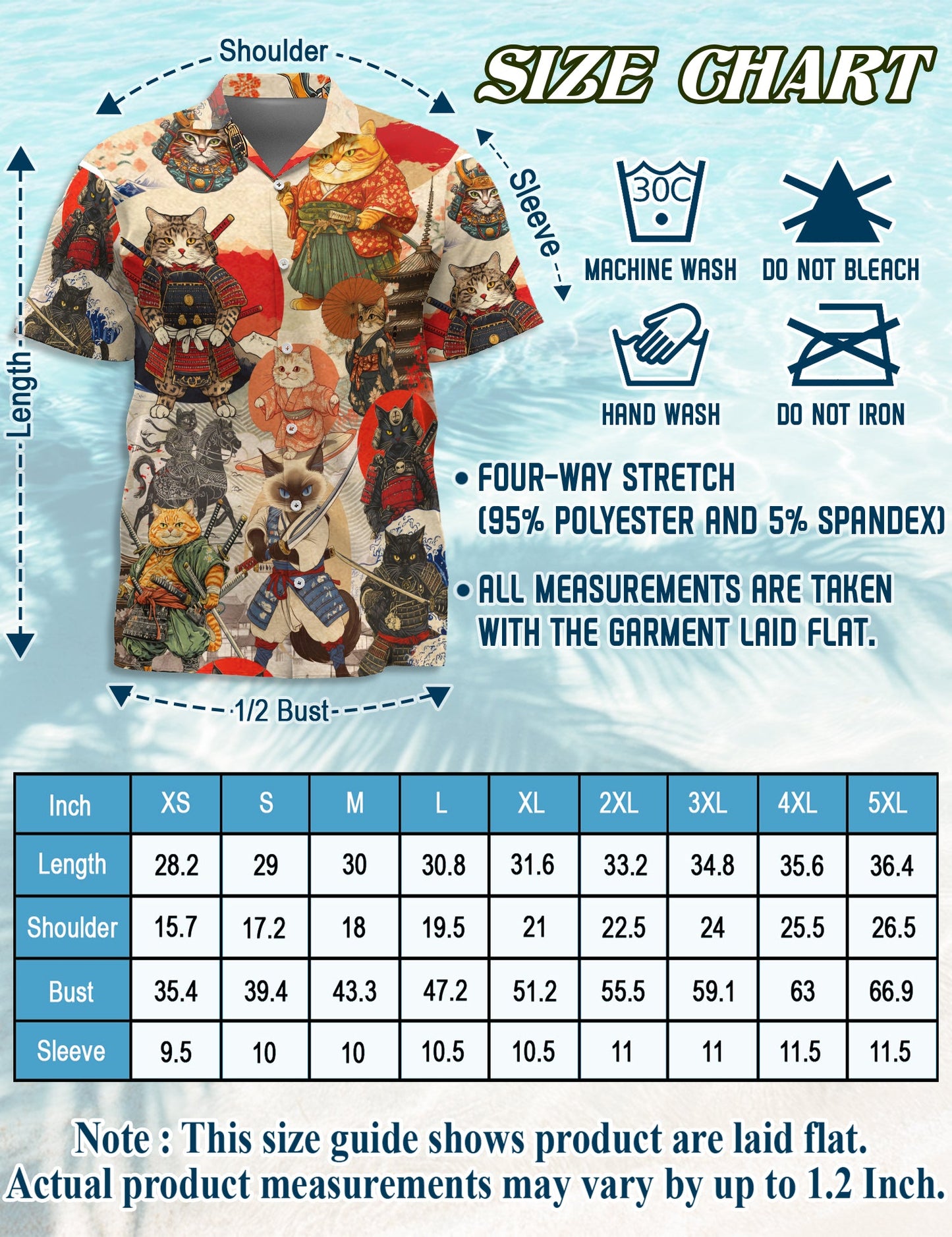 Japanese Samurai Cat Matching Dog Owner Hawaiian Shirts, Funny Pet Aloha Shirt for Beach Vacation - Azhawaiian