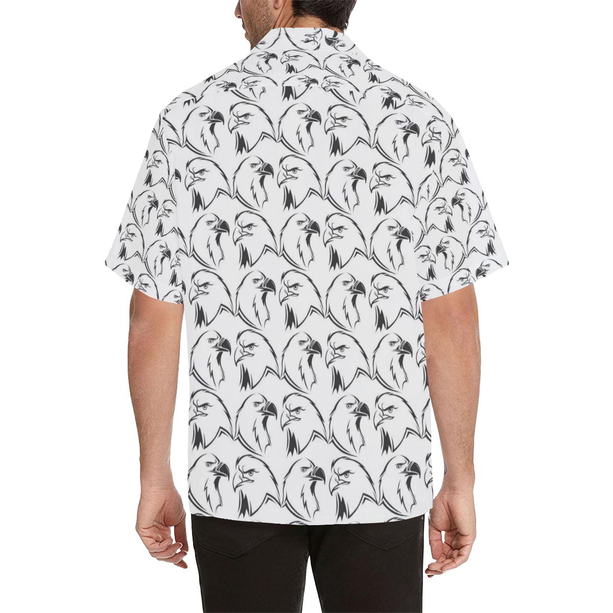 Eagle Pattern Print Design 01 Mens All Over Hawaiian Shirt