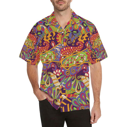 Funky Retro Pattern Print Design A Hawaiian Shirt