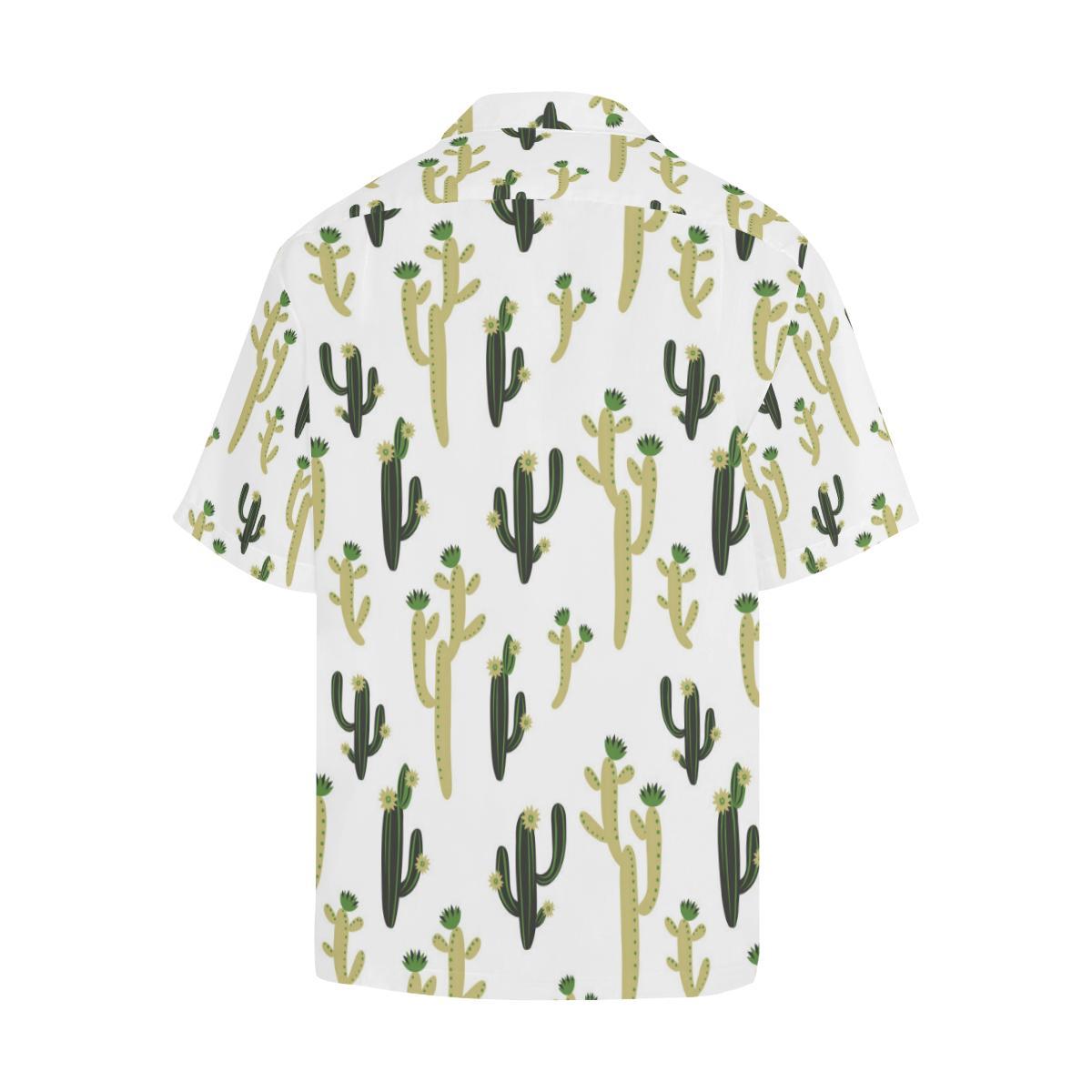 Cute Cactus Pattern Mens All Over Print Hawaiian Shirt